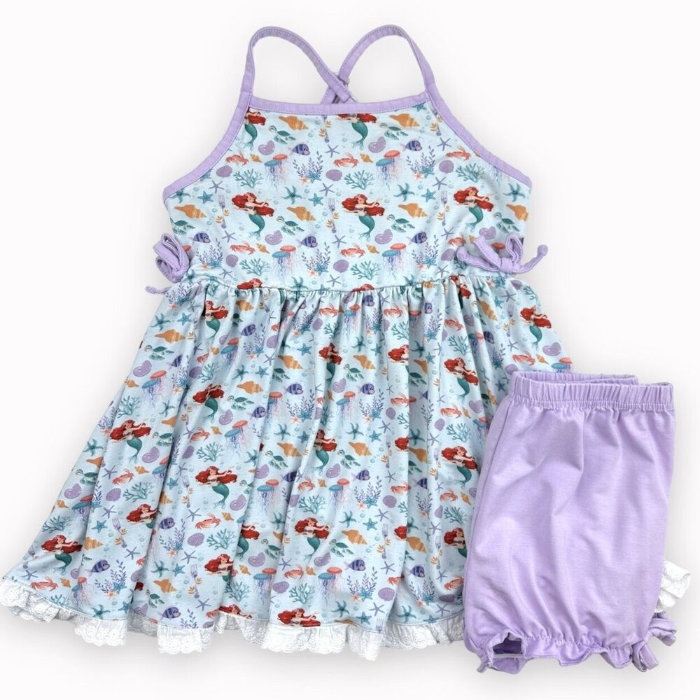 Sz 7 Darling Lynn (Dolly & Mac) Disney Little Mermaid/Ariel inspired lounge set